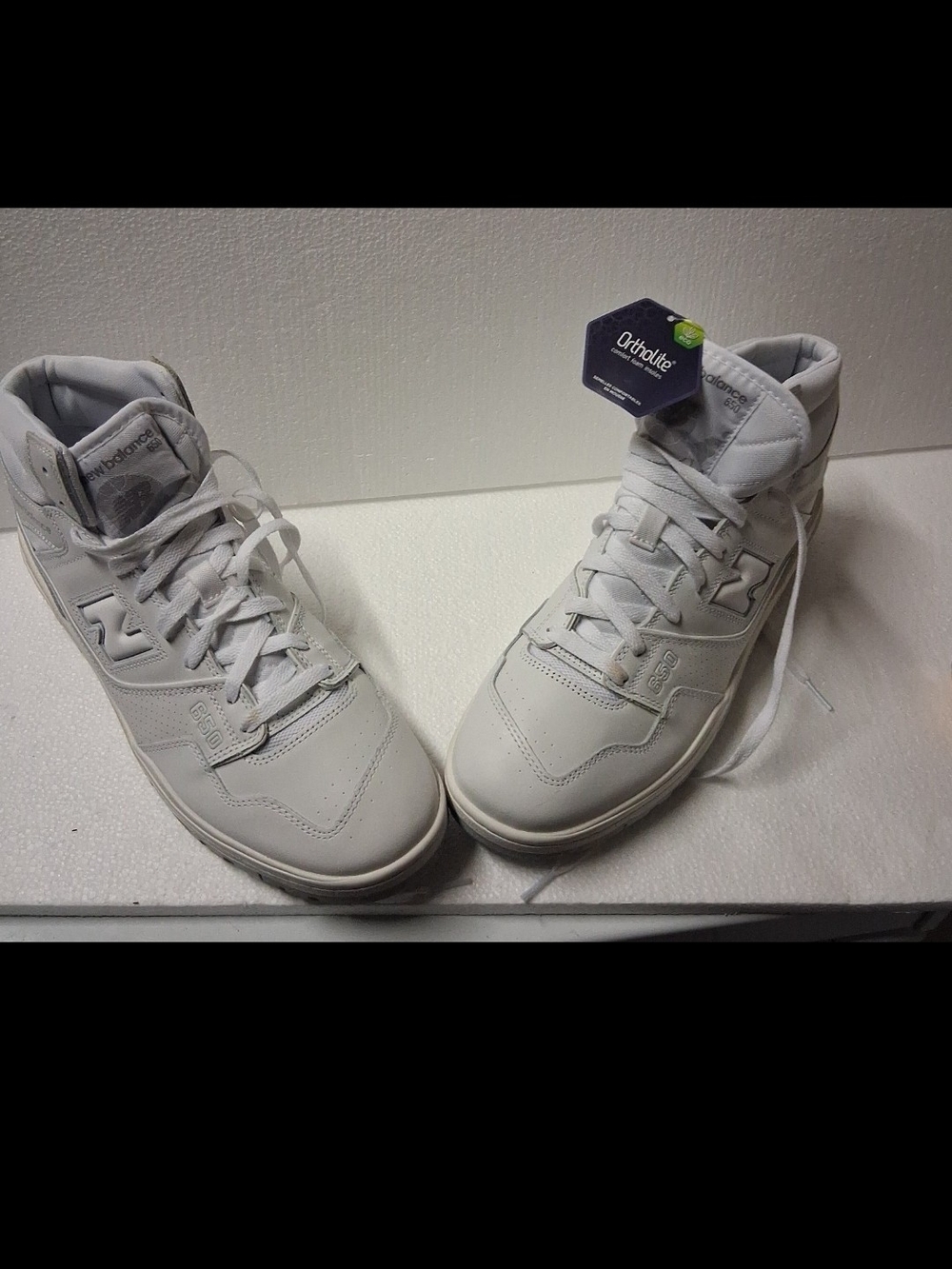 New Balance 650 White High-Top Sneakers with Ortholite